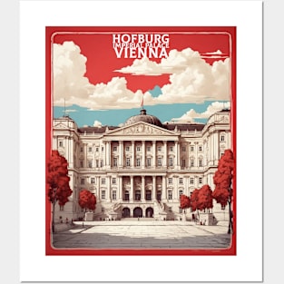 Hofburg Imperial Palace Vienna Austria Vintage Travel Poster Tourism Posters and Art